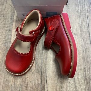Elephantito Red Leather Mary Jane